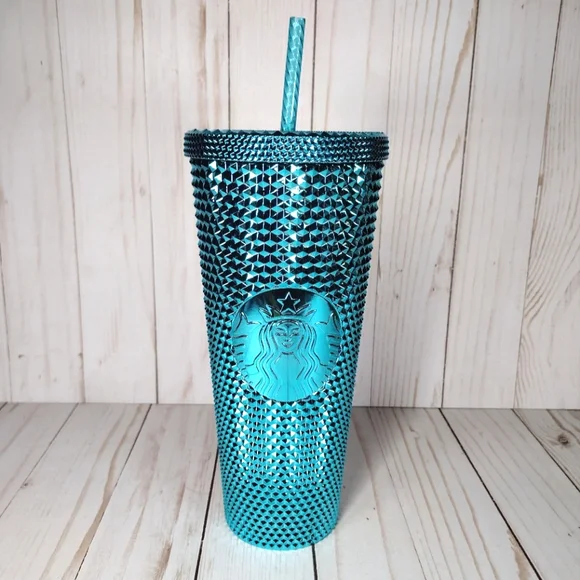 2023 NEW Starbucks Blue Chrome Studded Venti Tumbler - Picture 5 of 5